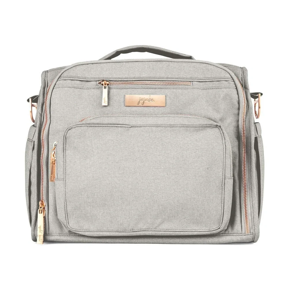 Jujube Be Prepared Diaper Bag Gray Gold Hardware Large Capacity Travel Tote